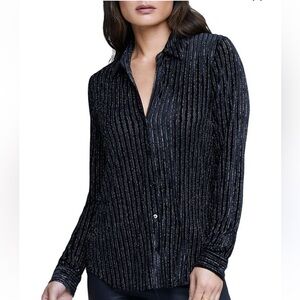 L'AGENCE
Laurent Velvet Metallic Stripe Blouse size XS